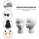 thumbnail image 4 of Estilo femenino EPS Flocado Cabeza Molde Peluca Gafas Soporte Soporte (Blanco) JShteea  Libre de BPA, 4 of 8