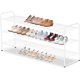thumbnail image 1 of Zapatero de metal de 3 niveles largo para armario, organizador de almacenamiento de zapatos apilable ancho para entrada, dormitorio, piso, 24 pares de zapatillas de hombre, estante para zapatos con, 1 of 7