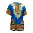 thumbnail image 1 of Blue African Print Dashiki Shirt from S to 7XL Plus Size, 1 of 2