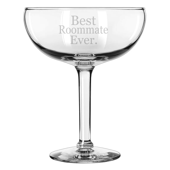 15 oz Coupe Cocktail Glass Gift Champagne Martini Margarita Best Roommate Ever