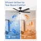 thumbnail image 5 of Ventilador de techo Geinself 132 cm con control inteligente Alexa en negro claro, 5 of 8
