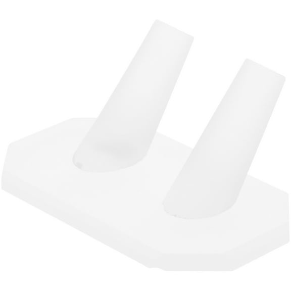 Plymor Frosted Acrylic Ring Finger Display, Double, 3.75" W x 2.25" D x 1.75" H