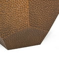 thumbnail image 3 of Spofford Indoor Modern Hammered Iron Geometric Side Table, Brushed Antique Bronze, 3 of 7