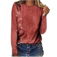 thumbnail image 1 of Qertyioot Plus Size Tops pour les Femmes, Femmes Imprimé en Vrac à la Mode à Manches Longues Col Rond Pull, 1 of 3
