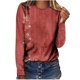 thumbnail image 1 of ICHUANYI Clearance Women's Printed Fashionable Loose Fitting Long Sleeved Round Neck Pullover(Red, XXL) ICHUANYI WER2023081002604, 1 of 3