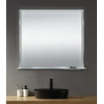thumbnail image 4 of Dreamwerks 36"W x 32"H Brushed Nickel Framed LED Mirror with Integrated Cell Phone Charger, 4 of 10