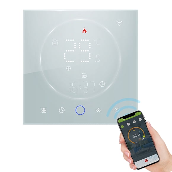 Labymos Thermostat Wi-Fi Intelligent Tuya Commande Vocale 16A Affichage LED Programmable Numérique Température de Chauffage au Sol