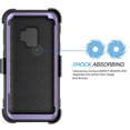 thumbnail image 2 of Galaxy S9 / S9 Plus Case, Samsung Galaxy S9 Holster Clip, Tekcoo [Tshell] Shock Absorbing [Lavender] Secure Swivel Locking Belt Defender Heavy Full Body Kickstand Carrying Tank Armor Cases Cover, 2 of 6