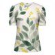 thumbnail image 5 of Casual Camisetas de Manga Corta para las Mujeres Imprimir Mangas Puff Cuello en V Camiseta, Poliéster Verano, 5 of 5