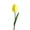 Yellow, variant on Single Artificial Tulip Flower for Home Decor, Lifelike PU Rose-Like Bloom with Bendable Stem, No-Fade Faux Flower for Bud Vase or Wedding Favor Gift Wrap, White, By Harlik
