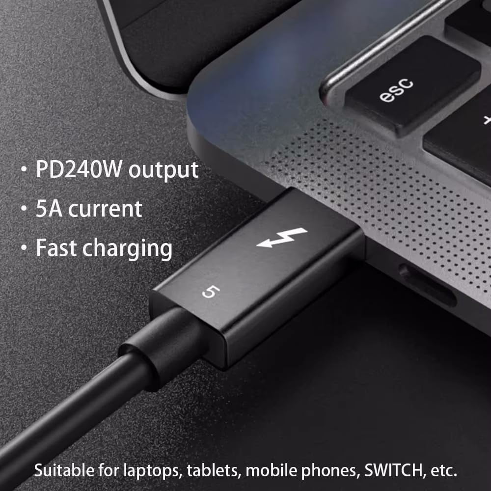 3 Thunderbolt 5/4 Compatible, 1516, Lenovo, HP, Samsung, Dell, Laptop Super Fast Charging, Video Display, Monitor, Docking Station, Hub, Data Transfer