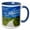 Blue/White, variant on 3drose, Canada, Newfoundland, Gros Morne Np. Boardwalk at Western Brook Pond., 11oz Two-tone Black Mug