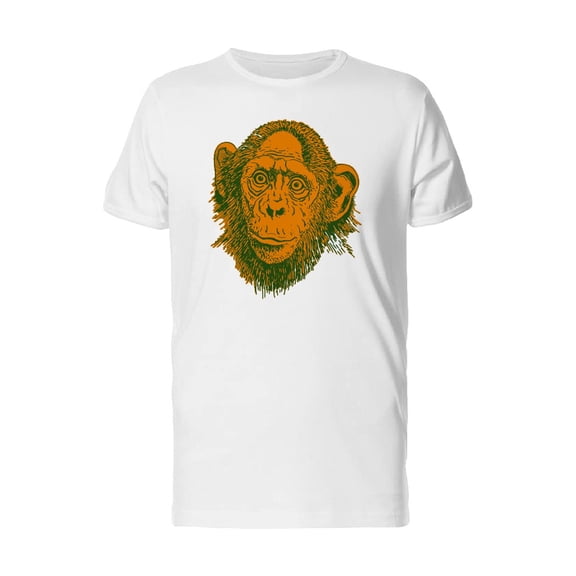 PortraitOrange Monkey Head T-Shirt Men -Image by Shutterstock, Male Medium