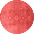 thumbnail image 1 of Ahgly Company Indoor Round Oriental Red Traditional Area Rugs, 5' Round, 1 of 4