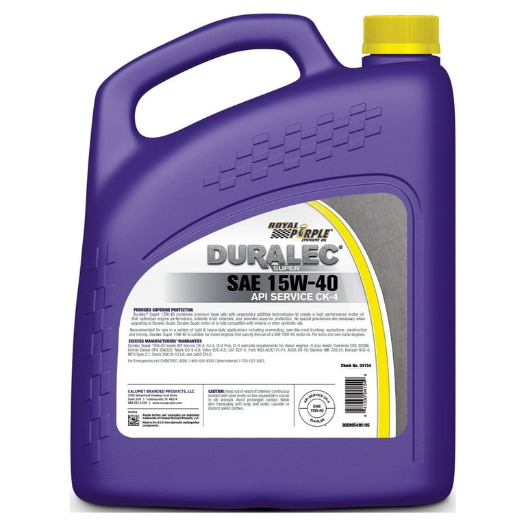 Royal Purple 15W40 Sythetic Diesel Engine Oil -  1 gal jug