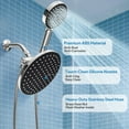 thumbnail image 6 of Qunler Dual Shower Head with Filter, 6 Modes 3-Way Rainfall High Pressure Showerhead with Handheld Combo 72" Long Hose, Black, 6 of 9