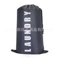 thumbnail image 2 of Durable Oxford Cloth Laundry & Storage Bag with Smiling Face Cartoon Print, Travel-Friendly Drawstring Design, Versatile for Clothes, Towels, Bedding – Ideal for Students, Hotels, Home Use (Black,, 2 of 6
