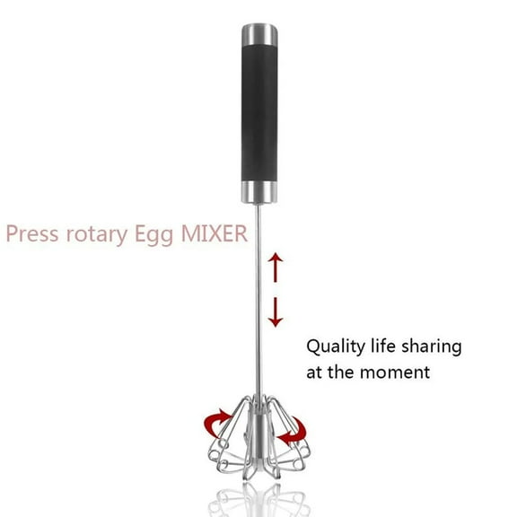 10-Inch Hand-Operated Rotary Egg Beater for Home Baking and Cooking