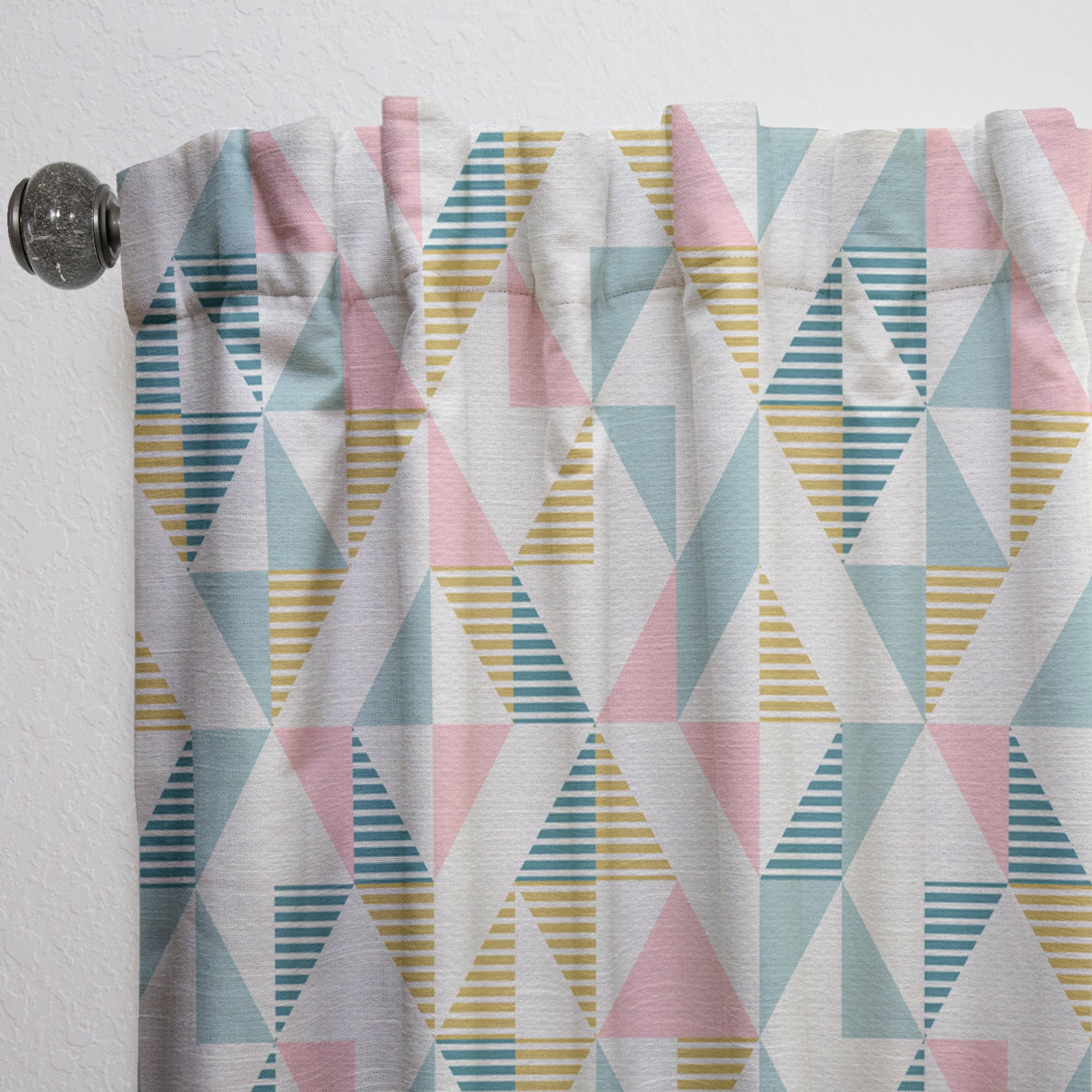 Designart 'Diamond Retro Pattern VII' Mid-Century Modern Curtain Panel