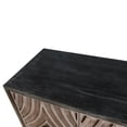 thumbnail image 6 of Atumcto 60" Mid Century Sideboard Buffet Cabinet with 4 Convex Diamond Pattern Doors, 2 Shelves & Solid Wood Legs for Living Room, Antique Brown, 6 of 10