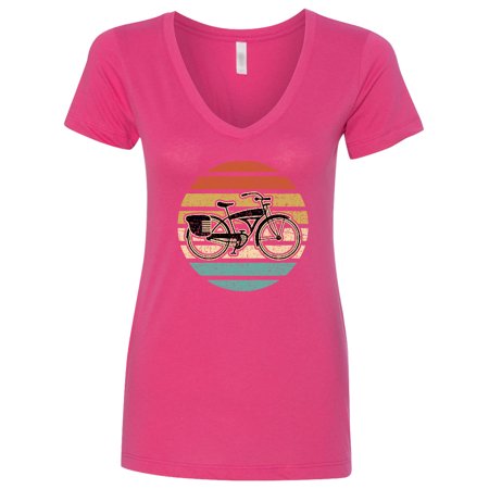 Inktastic Cycling Vintage Bicycle for Cyclist Women s V-Neck T-Shirt price history on PriceWatchPro
