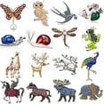 thumbnail image 5 of RSAMD Fashion Animal Bee Butterfly Frog Brooch Pin Clothing Collar Brooch Wholesale-Elephant, 5 of 9