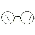 thumbnail image 6 of Skeleteen Round Wizard Costume Glasses - Black Metal Frame Circular Costume Eyeglasses - 1 Pair, 6 of 6
