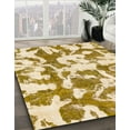 thumbnail image 2 of Ahgly Company Indoor Square Abstract Sun Yellow Abstract Area Rugs, 3' Square, 2 of 6