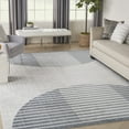 thumbnail image 6 of Nourison Astra Machine Washable Geometric Ivory Blue 9' x 12' Area Rug (9x12), 6 of 9