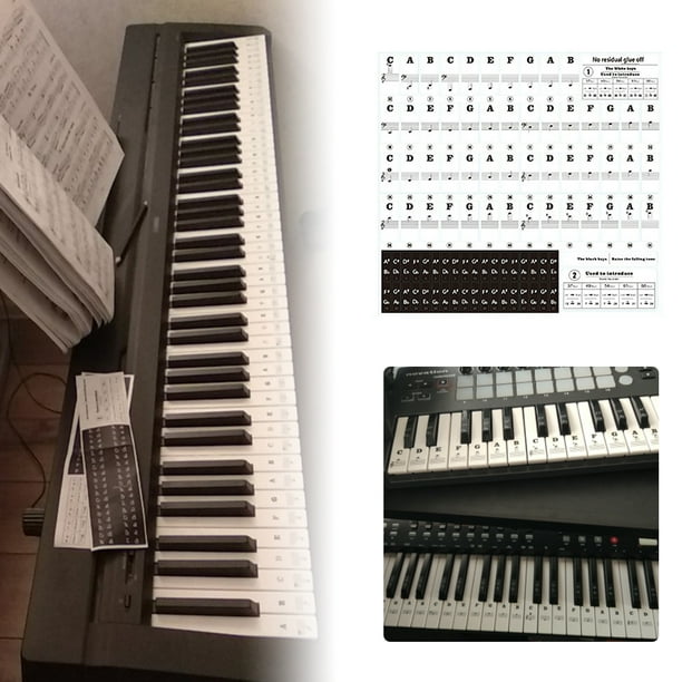 54/61/88 Clé Autocollant Note Clavier Piano Pour débutant