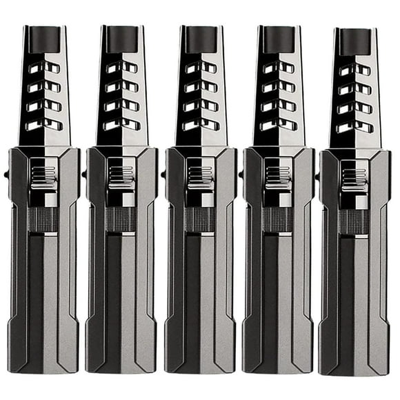 Mechero de Gas Butano LighterProBlack 5 Pzas Negro VentDepot