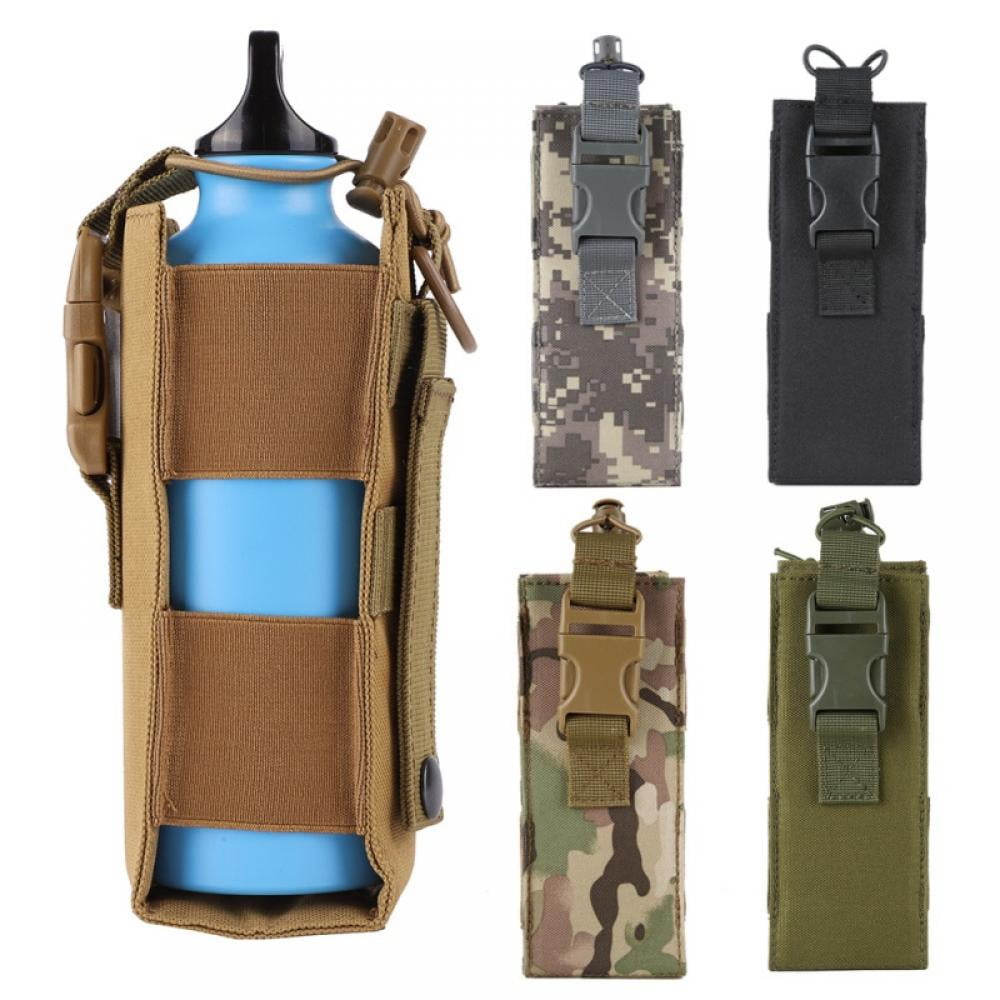 Sports Water Bottles Pouch Bag, Tactical Drawstring Molle Water Bottle