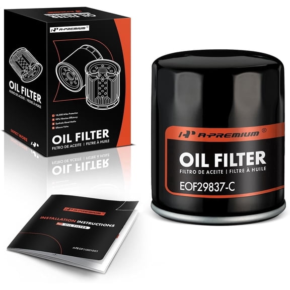 A-Premium 10K Miles Protection Spin On Oil Filter Compatible with Chevy Malibu, Impala, Colorado, Suburban 1500/2500 & Buick LaCrosse & Cadillac & GMC & Hummer & Isuzu & Pontiac & Saab & Saturn
