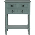 thumbnail image 3 of Entryway Table with Storage, Rustic Small Console Table w/ 3 Drawers & Open Bottom Shelf, Skinny Wood Console Table, Narrow Sofa Side Table for Living Room, Foyer, Entry Table, Antique Ice Blue, 3 of 7