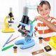 thumbnail image 5 of Microscopio para niños, juguetes, muestras, laboratorio científico, 100x 400x 1200x, instrumento de juego de alta resolución, regalo de cumpleaños educativo, azul Inevent FN000743-03B, 5 of 7