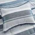 thumbnail image 4 of Chezmoi Collection Cabana 7-Piece Yarn-Dyed Striped Jacquard Comforter Set, 4 of 9