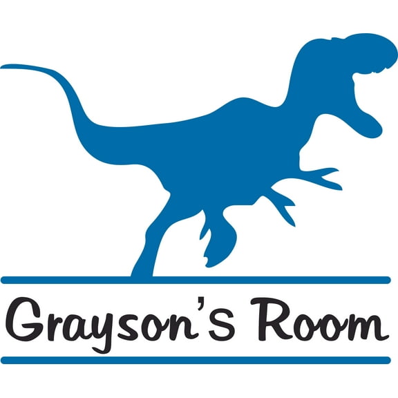 Wall Decal Dino Dinosaurs Silhouette Split Boys Room Teady Bear Trains Dino Dinosaurs Tractor Trucks Airplane Holiday Gift Decorating Ideas Sticker - Size: 30 Inches X 50 Inches