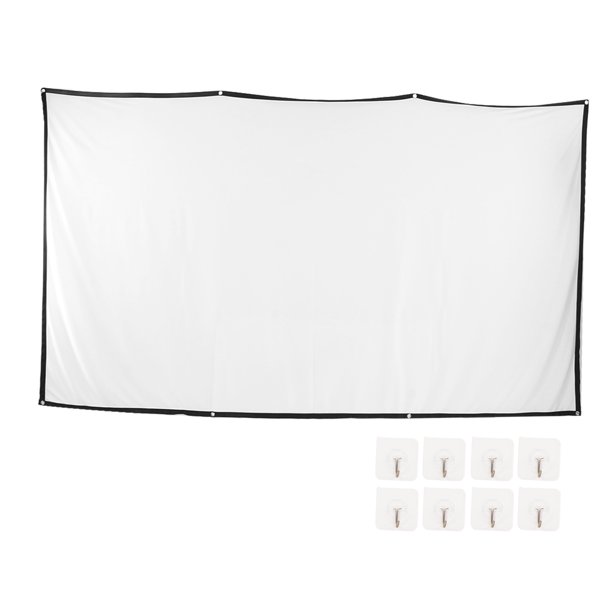 Pantalla de proyección para exteriores 16:9 Pantalla de proyector portátil plegable resistente a las arrugas de doble cara para cine en casa al aire libre e interior de 150 pulgadas
