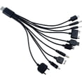 thumbnail image 1 of Cable cargador USB universal BRILLAR 10 en 1 para iPod iPhone PSP Cámara Nokia Blackberry 2 piezas, 1 of 5