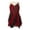 Burgundy, variant on inhzoy Kids Girls Shiny Ruffle Figure Skating Dance Dress Sleeveless Lyrical Ballet Dancewear Blue 6
