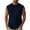 Navy, variant on Men's Squard Plaid Sleeveless Shirts Checker Jacquard Loose Fit Tank Tops Casual Stylish Running Streetwear Gym Workout Muscle Vest Beige L