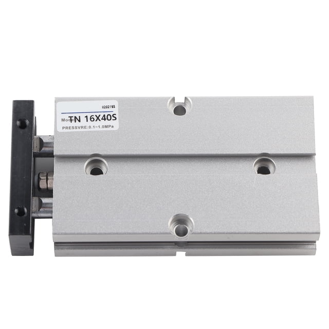 Cilindro neumático de aire de aleación de aluminio de doble efecto y vástago doble de 16 mm de diámetro (carrera de 40 mm)