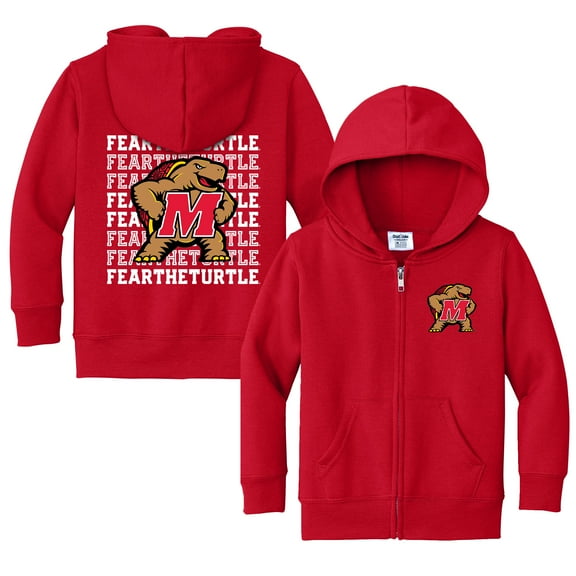 Toddler Chad & Jake Red Maryland Terrapins Retro Full-Zip Hoodie Sweatshirt