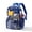 Blue, variant on DAKIMOE Clear Backpack for School - 17 inch Large Heavy Duty Stadium Approved Clear Bookbag, See Through PVC Transparent Backpacks for Travel College Work, Black