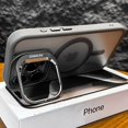 thumbnail image 2 of New Lens Metal Bracket Phone Case For iPhone 15 14 13 12 11 Pro Max Plus Magsafe Magnetic Clear Independent Lens Protect Cover, 2 of 7