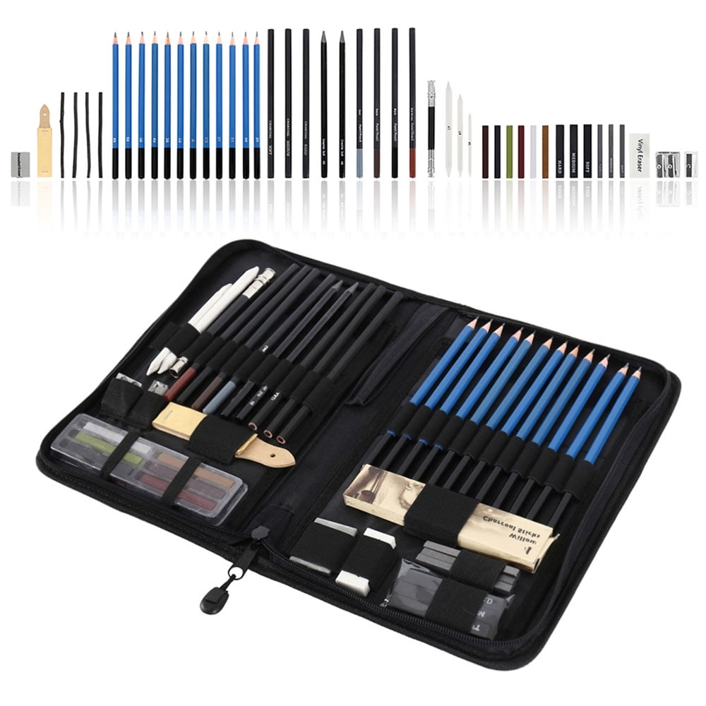 Willstar 48Pcs Professional Sketching Art Graphite Pencil Kit Graphite ...