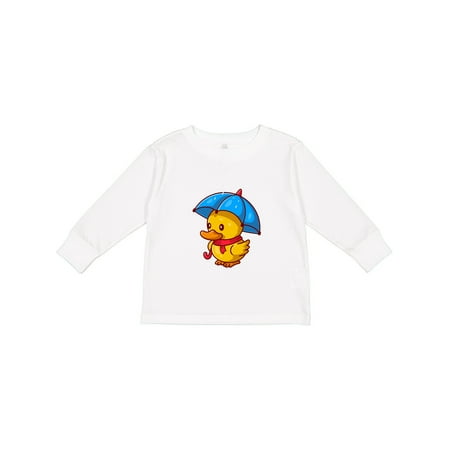 

Inktastic Rainy Ducky Gift Toddler Boy or Toddler Girl Long Sleeve T-Shirt