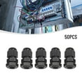 thumbnail image 2 of 50pcs PG7 Cable Glands Black Nylon Waterproof Strain Relief Cord Grip Cable Gland With Gasket Cable Connector For 13-13.5mm, 2 of 6