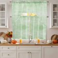 thumbnail image 2 of Sage Green Swag Curtains for Living Room/Bedroom Windows, Vintage Solid Color Modern Minimalist Kitchen Curtains and Valances Set 36 Inch Length, Light Filtering Swags Valance Curtain Panels, 2 of 8