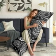 thumbnail image 5 of Paisley Long Body Pillow Cover - Vintage Bohemian Floral Print, Soft & Breathable Ethnic Fabric, Hidden Zipper, 20"x54" - Elegant Home Decor Gift for Side Sleepers & Pregnancy Support, 5 of 7